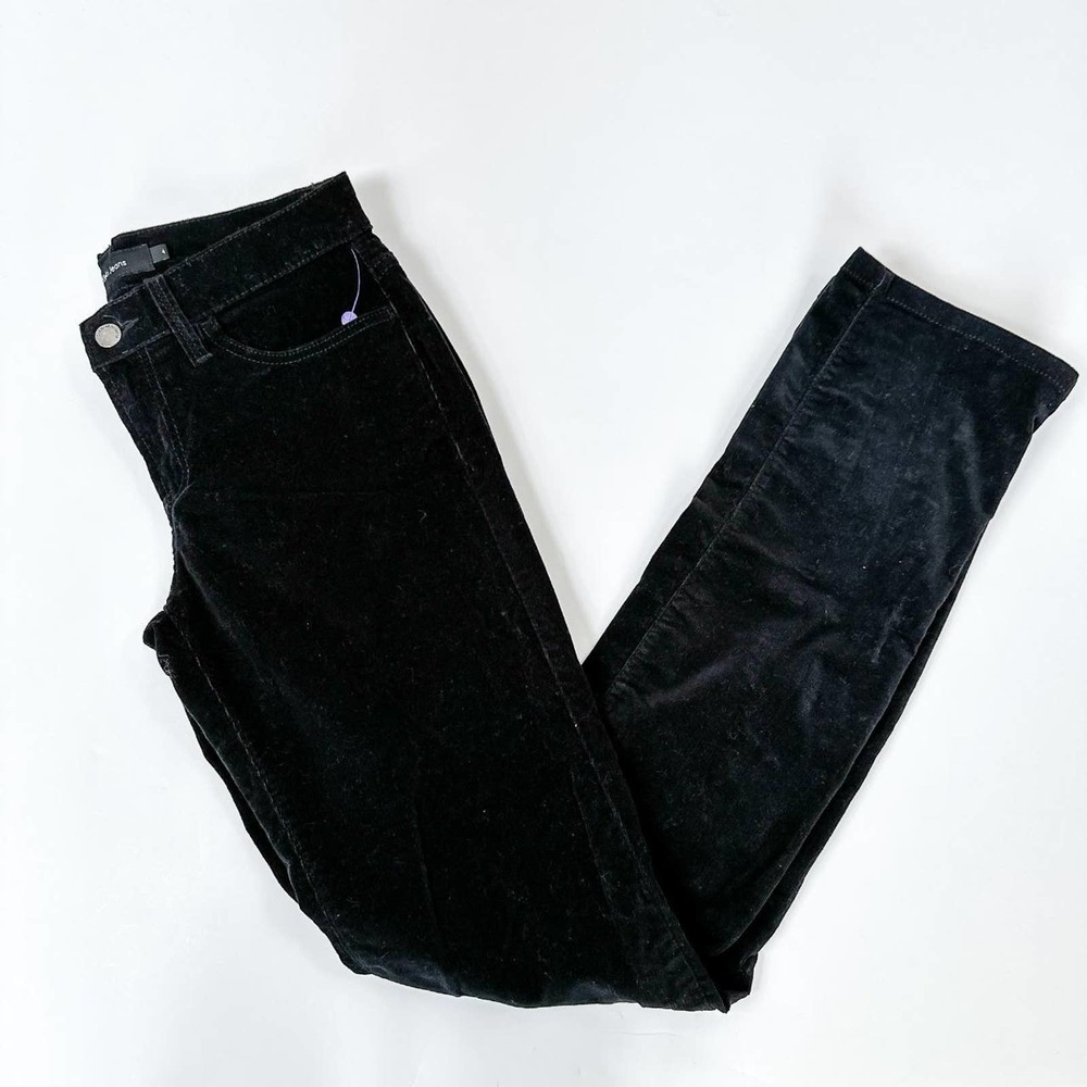 Calvin Klein Mid Rise Corduroy Straight Leg Pants in Black Size 4